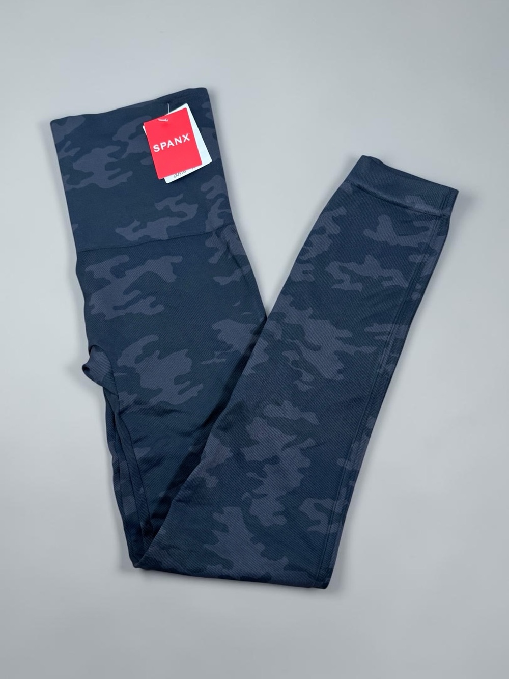 SPANX EcoCare Seamless Leggings Black Camo Size Medium